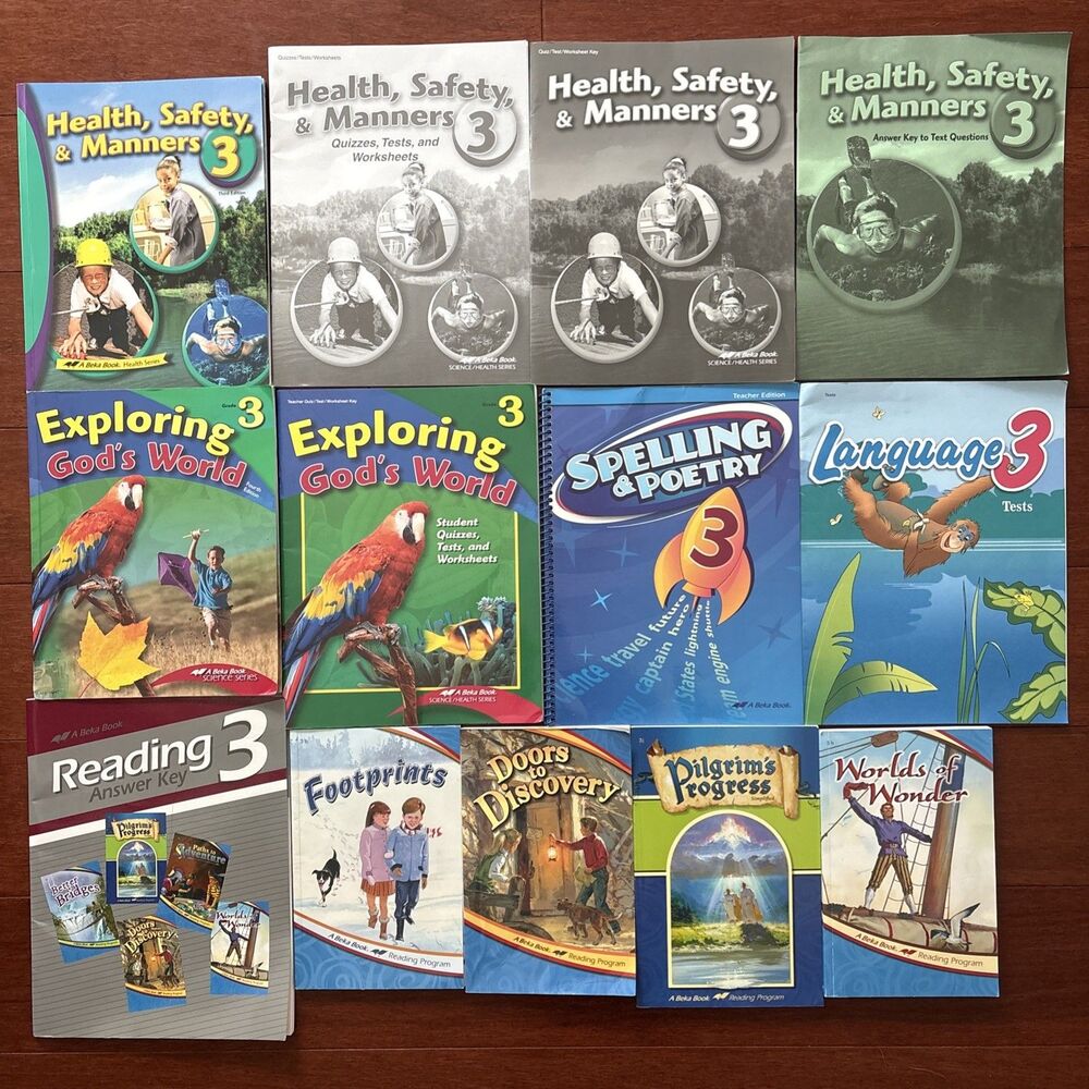 Abeka Huge Lot 3rd Grade 3 Books Readers Science Health Homeschool Christian Set